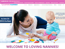 Tablet Screenshot of lovingnannies.com